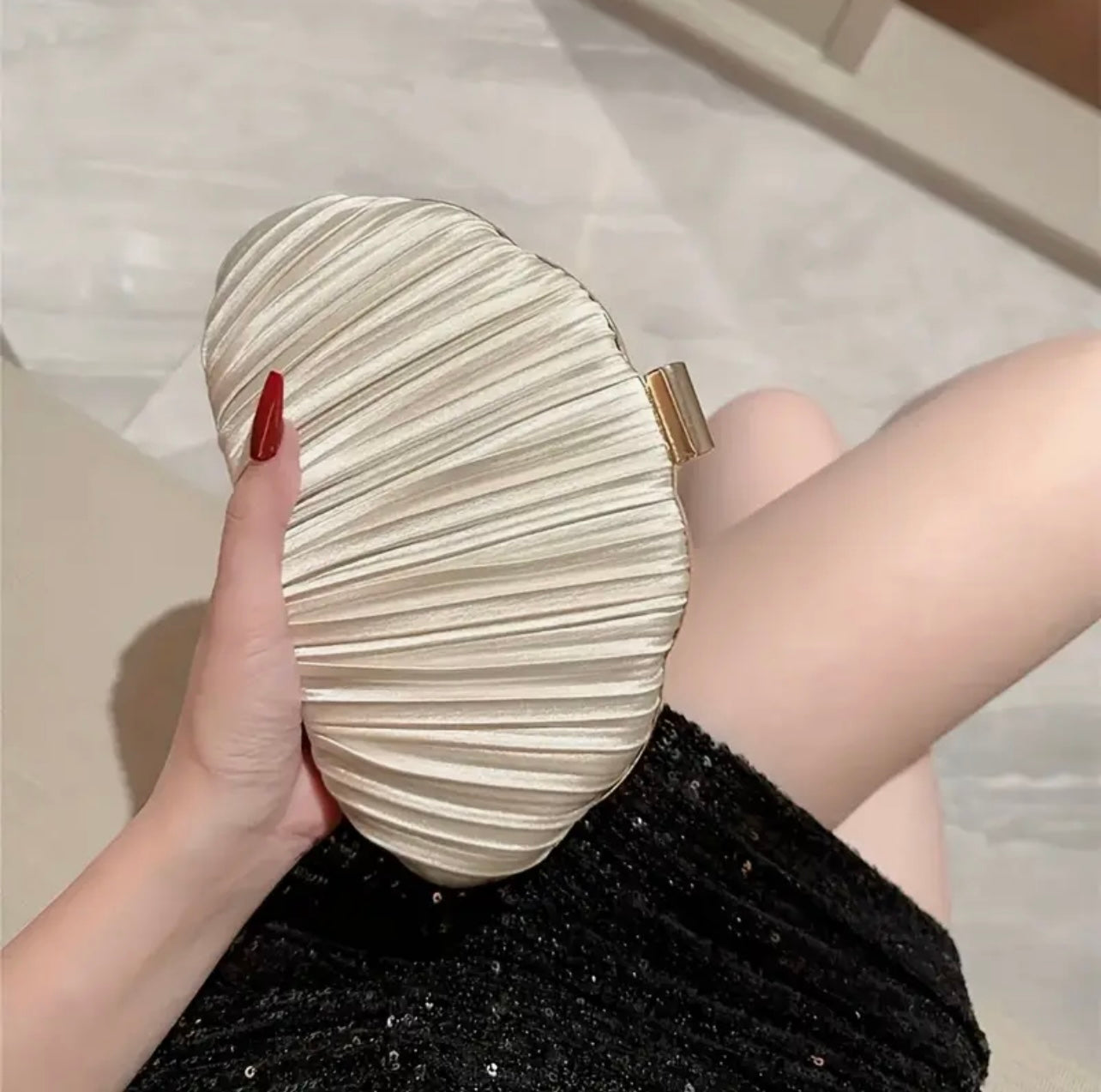 Celeste Shell Clutch