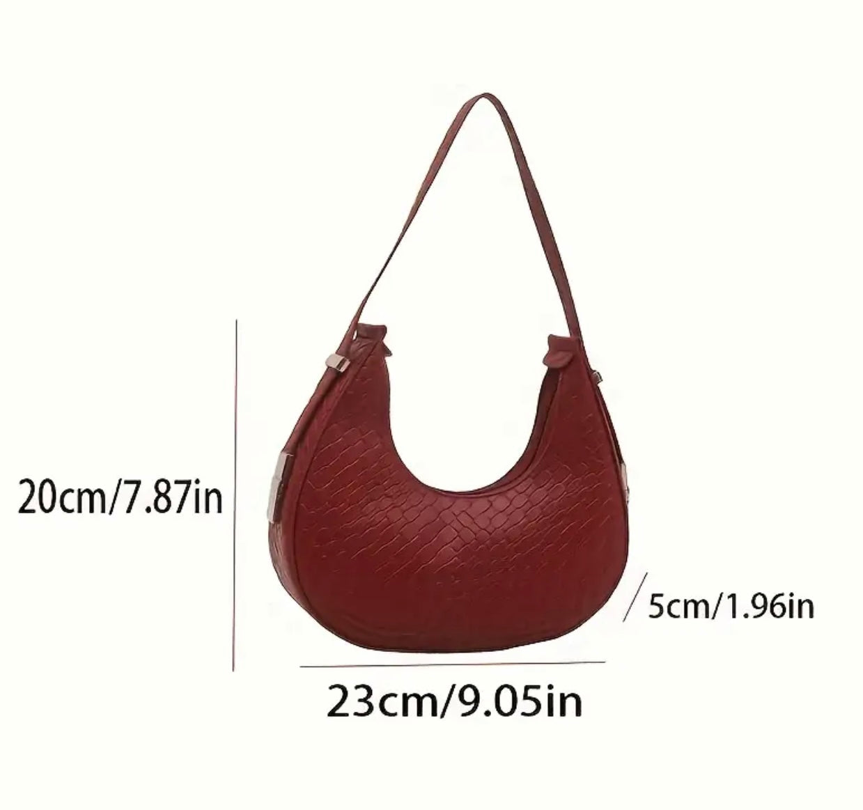 Scarlet Curve Woven Shoulder Bag