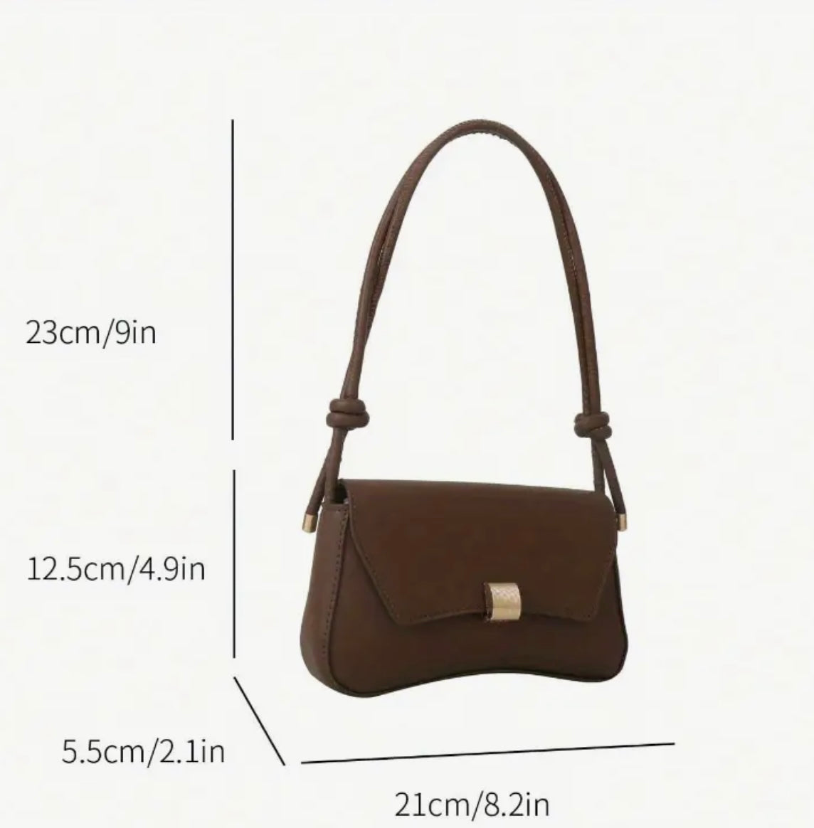 Velora Knot Clutch Brown