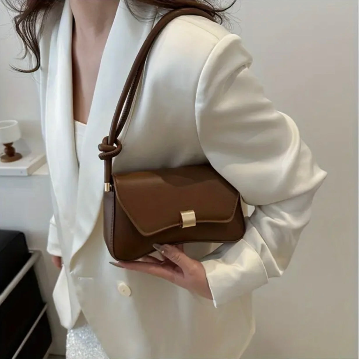 Velora Knot Clutch Brown