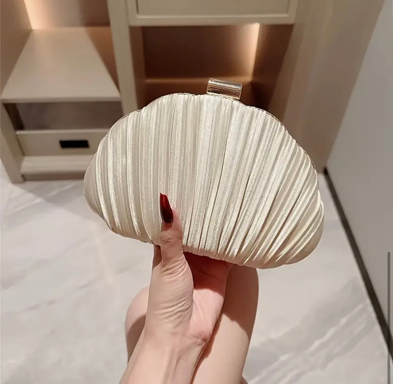 Celeste Shell Clutch